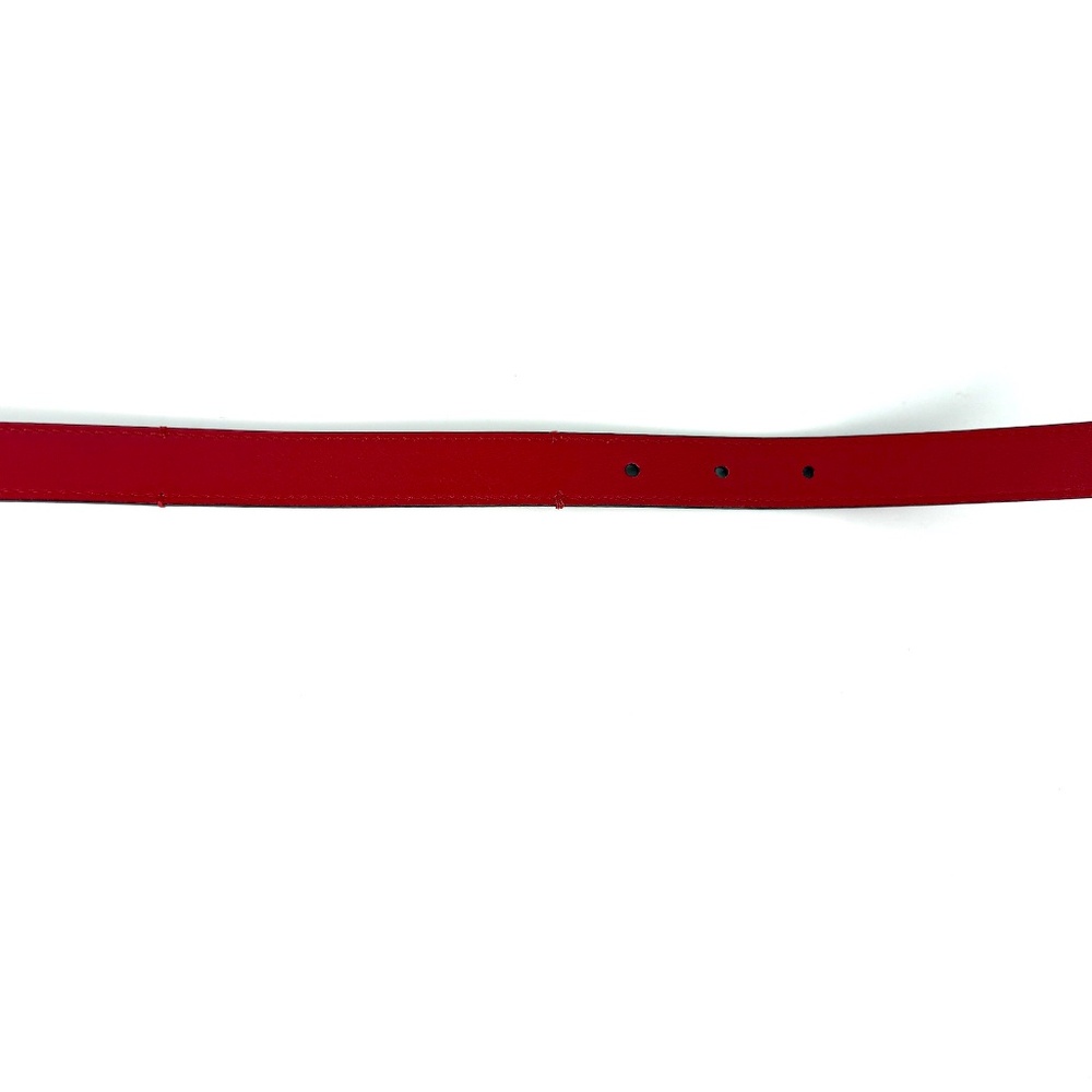 GUCCI GG Red Crystal Embellished Skinny Leather Belt 100 40 - Picture 12 of 13